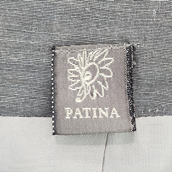 Patina Women's Linen Blend Button Front Coat Jacket Gray- L - Picture 3 of 9